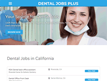Tablet Screenshot of dentaljobsplus.com